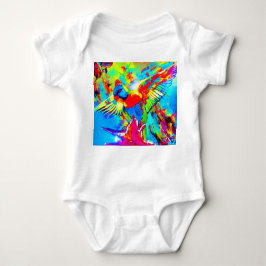 Colorful Tropical Bird baby romper ベビーボディスーツ