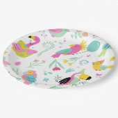 Colorful tropical birds ペーパープレート (アングル)