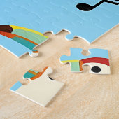 Colorful Tropical Birds Pattern ジグソーパズル (側面)