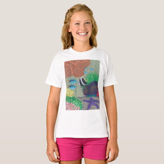 Colorful Tropical fish painting Tees Tシャツ (正面フル)