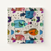 Colorful Tropical Fish Pattern ノートブック (裏面)