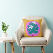 Colorful tropical floral modern monogram pink クッション (椅子)