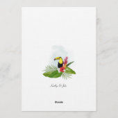 Colorful Tropical Floral Wedding Invitation 招待状 (裏面)
