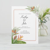 Colorful Tropical Floral Wedding Invitation 招待状 (スタンド正面)