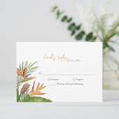 Colorful Tropical Floral Wedding RSVP (スタンド正面)