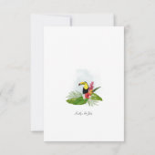 Colorful Tropical Floral Wedding RSVP (裏面)