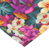 Colorful Tropical Flowers ショートテーブルランナー (コーナー)