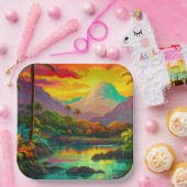 Colorful Tropical Island Paradise   ペーパープレート (パーティー)