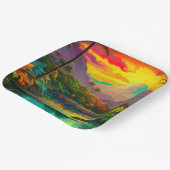 Colorful Tropical Island Paradise   ペーパープレート (傾斜あり)