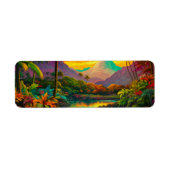 Colorful Tropical Island Paradise   ラベル (正面)