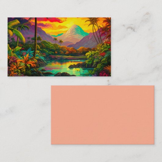 Colorful Tropical Island Paradise 名刺 (正面/裏面)