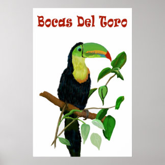 Colorful & Tropical Panamas Toucan Poster. ポスター