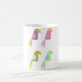 Colorful tropical parrot pattern コーヒーマグカップ (中央)