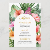 Colorful Tropical Party and Luau Menu メニュー (正面)