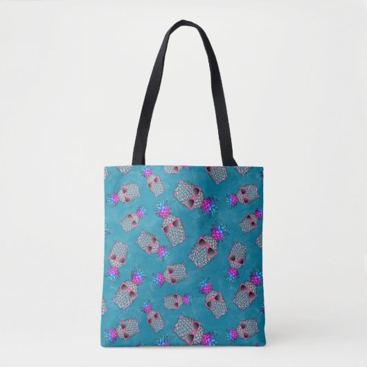 Colorful Tropical Pineapple 2 トートバッグ (正面)