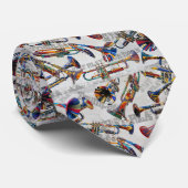 Colorful Trumpet Design  ネクタイ (ロール)