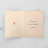 Colorful Tulip Happy Easter Family Photo Greeting カード (内部)