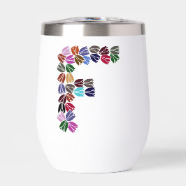 Colorful Tulip Lettered “F”