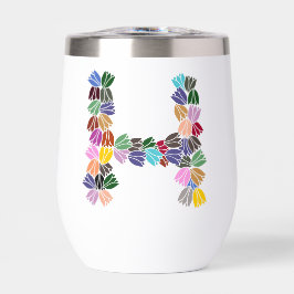 Colorful Tulip Lettered “H”