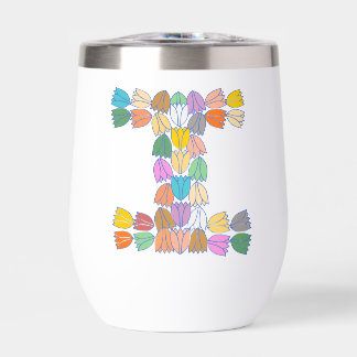 Colorful Tulip Lettered “I”