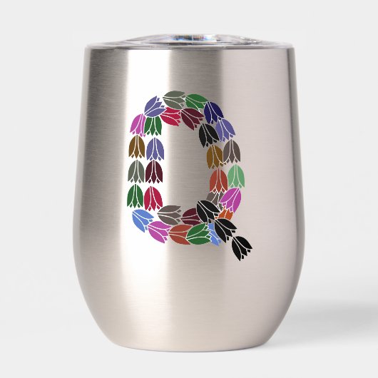 Colorful Tulip Lettered “Q” (正面)