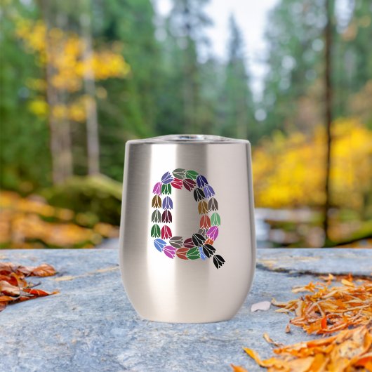 Colorful Tulip Lettered “Q” (アウトドア (回転後))