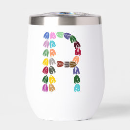 Colorful Tulip Lettered “R”