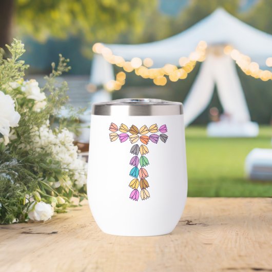 Colorful Tulip Lettered “T” (ウェディング (回転後))