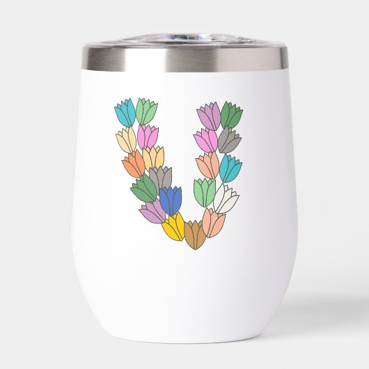 Colorful Tulip Lettered “V” (正面)