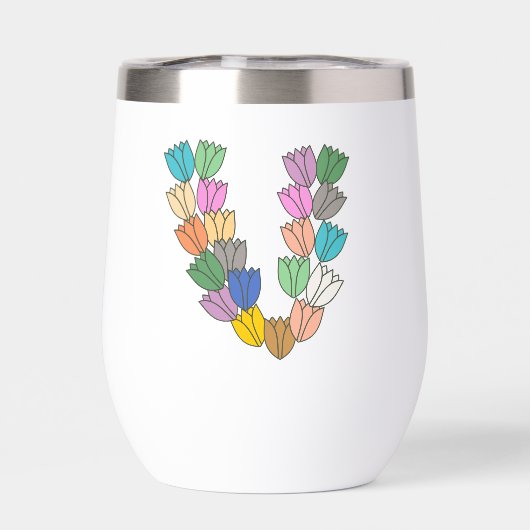 Colorful Tulip Lettered “V” (背面)