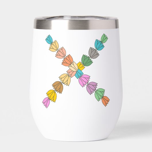 Colorful Tulip Lettered “X” (背面)