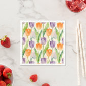 Colorful Tulip Pattern スタンダードカクテルナプキン (インサイチュ)