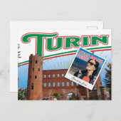 Colorful Turin Italy photo collage ポストカード (正面/裏面)