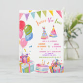 Colorful Twice the Fun Sibling Birthday  招待状 (スタンド正面)