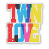 Colorful Twin Love Sticker  シール (正面)