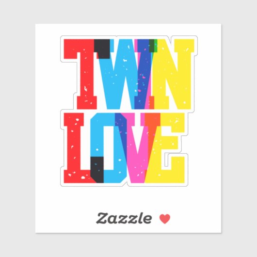 Colorful Twin Love Sticker  シール (シート)