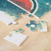 Colorful UFO Cactus Desert Scene Jigsaw Puzz ジグソーパズル (側面)