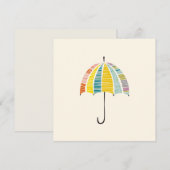 Colorful Umbrella – Bright & Cheerful Rainy Day 招待状 (正面/裏面)