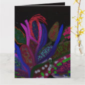 Colorful Undersea Large Greeting Card カード (黄色い花)