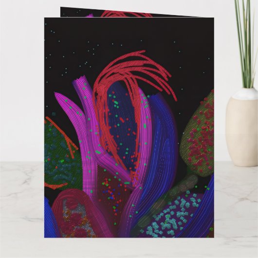 Colorful Undersea Large Greeting Card カード (裏面)
