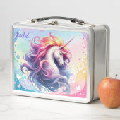 Colorful Unicorn Metal Lunch Box メタルランチボックス (インサイチュ)