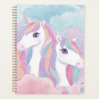 Colorful Unicorn Notebook Cute Magical Journal プランナー手帳