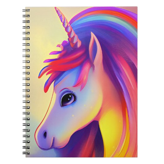Colorful unicorn painting ノートブック (正面)