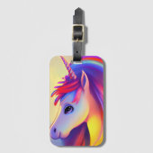 Colorful unicorn painting ラゲッジタグ (正面縦)