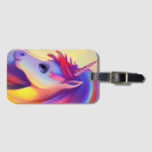 Colorful unicorn painting ラゲッジタグ (正面横)