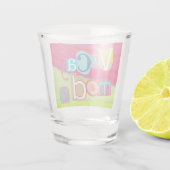 Colorful Unique Retro Vacay Mode ショットグラス (裏面)