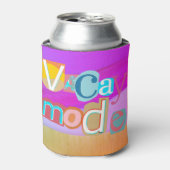 Colorful Unique Retro Vacay Mode 缶クーラー (缶正面)