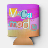 Colorful Unique Retro Vacay Mode 缶クーラー (裏面)