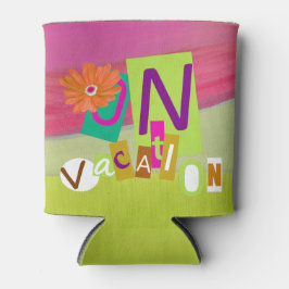 Colorful Unique Retro Vacay Mode 缶クーラー