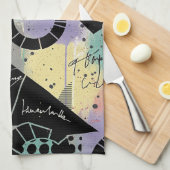 Colorful Urban Graffiti Pattern (10) キッチンタオル (四つ折り)